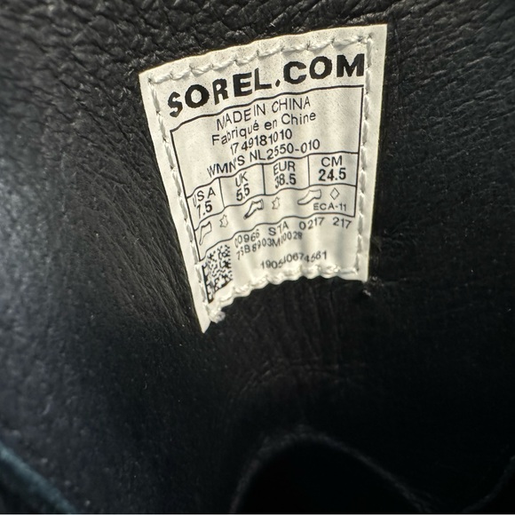 Sorel Winter WATERPROOF Leather Wedge Boots 7.5 - Picture 4 of 10